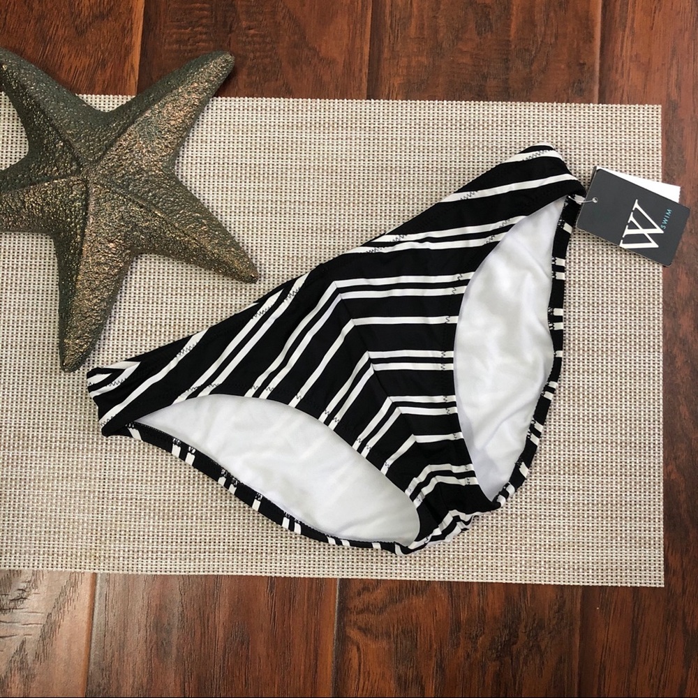 W Swim striped Bikini bottoms